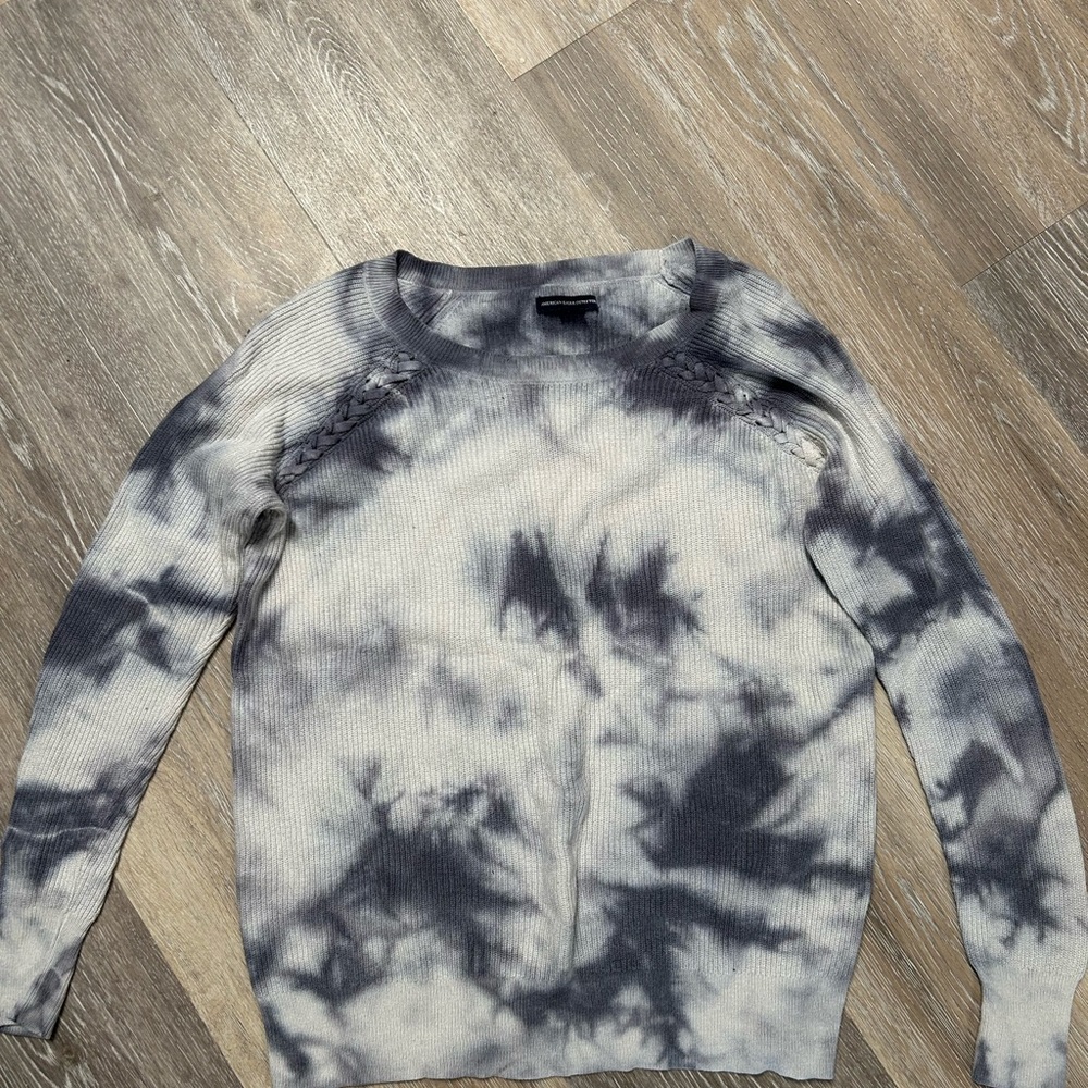 Tie-Dye Sweater - Black and Gray